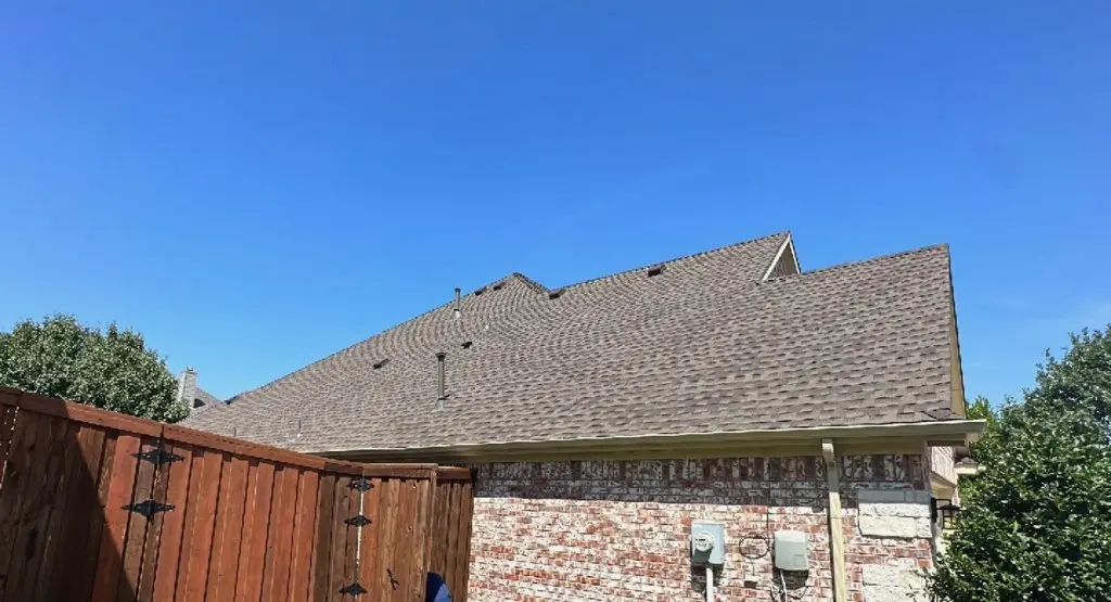 Completed roof replacement project in Bartlett